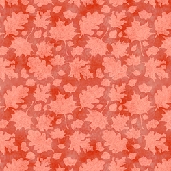 Coral - Tossed Tonal Leaves